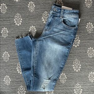 Maurices Distressed Blue Ankle Jeans